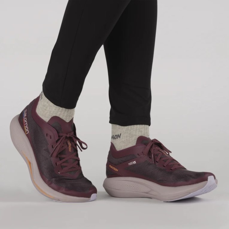 Burgundy Salomon Phantasm Women's Running Shoes | IE UX7095